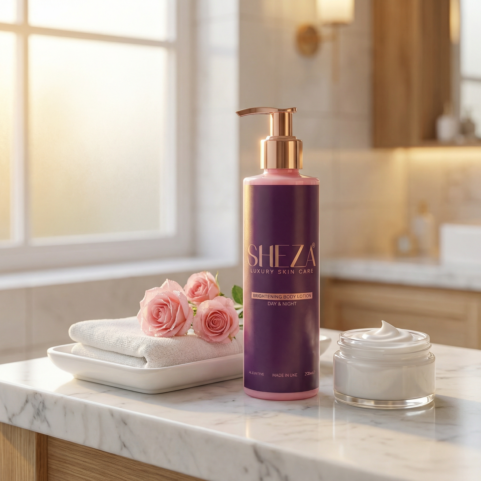 Sheza Skin Brightening Body Lotion – 200ml (Day & Night | Dubai Made) - Image 3